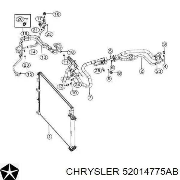Aire acondicionado capacitor Chrysler 52014775AB precio, desde 112,00 EUR