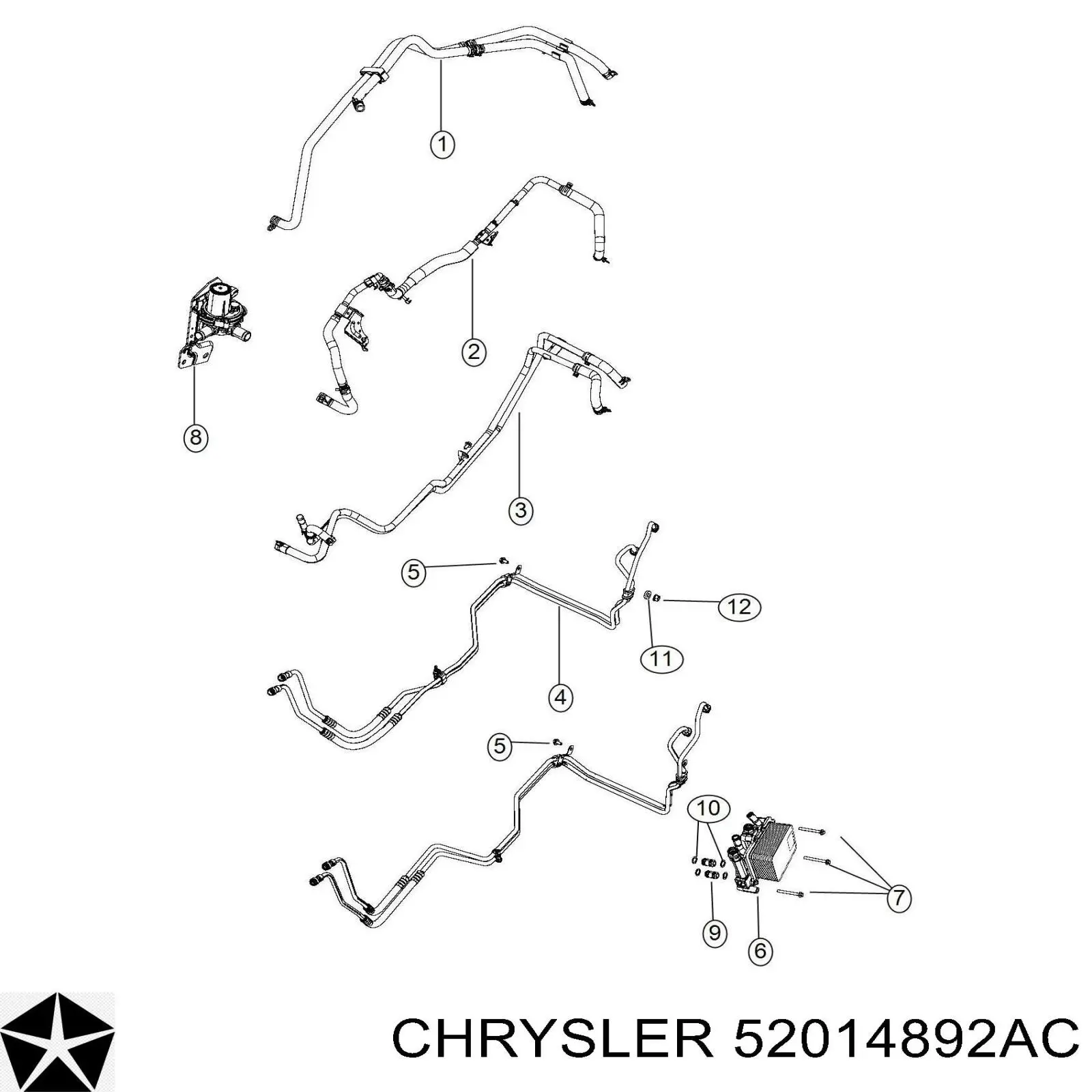 Comprar 52014892AC Chrysler Válvula de control de líquido refrigerante