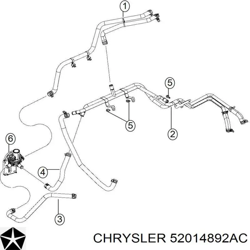 Válvula de control de líquido refrigerante Chrysler 52014892AC precio, desde 162,77 EUR