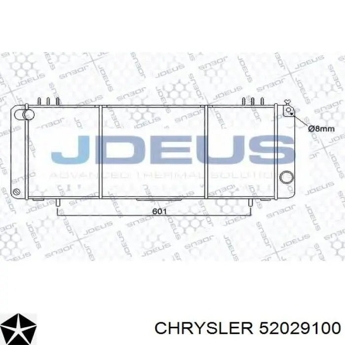 Radiador 52029100 Chrysler