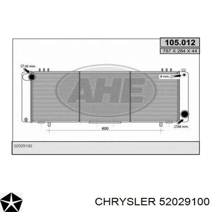 52029100 Chrysler radiador