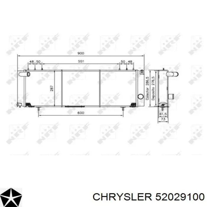 Água radiador Chrysler 52029100 precio, desde 170,70 EUR