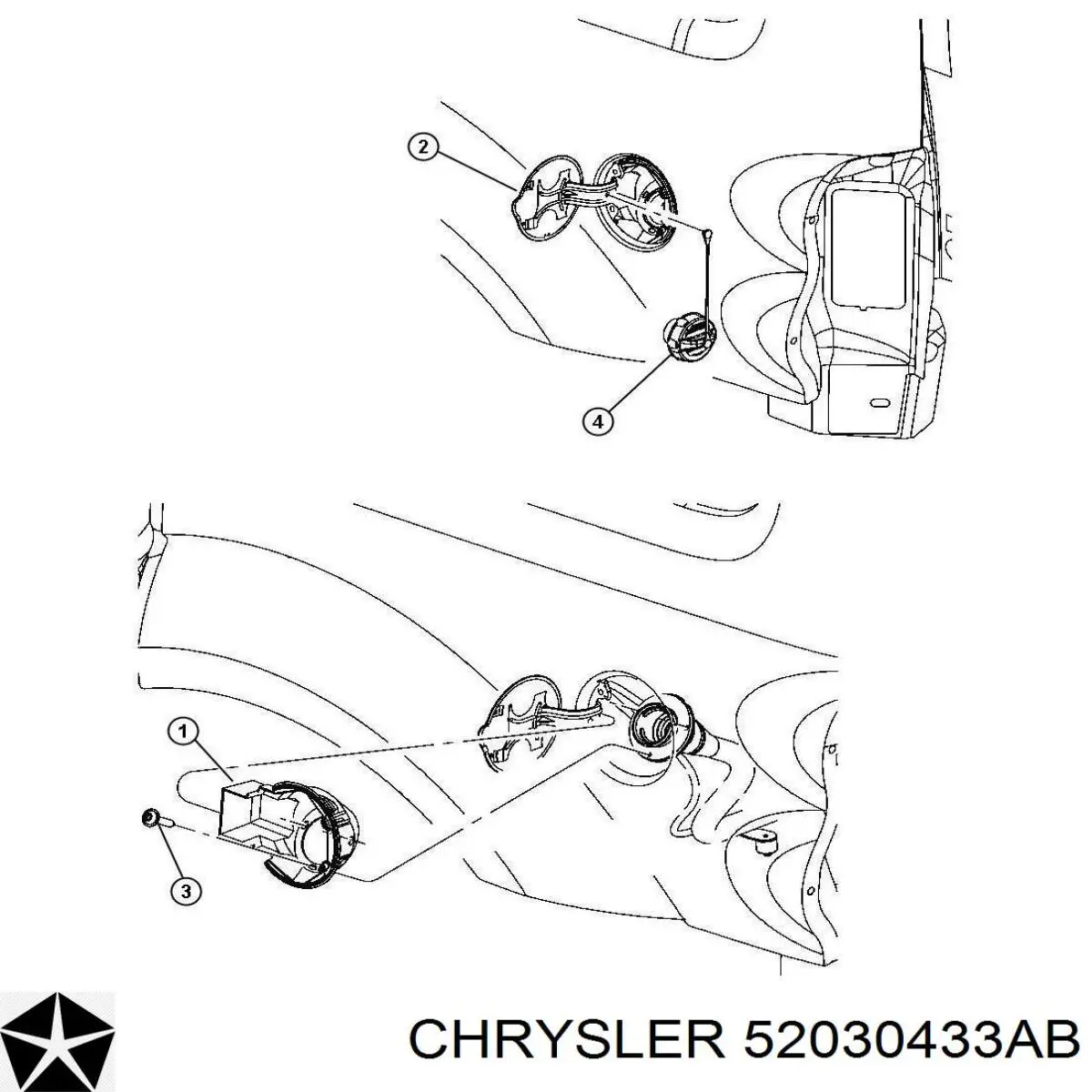 Tapón combustible Chrysler 52030433AB