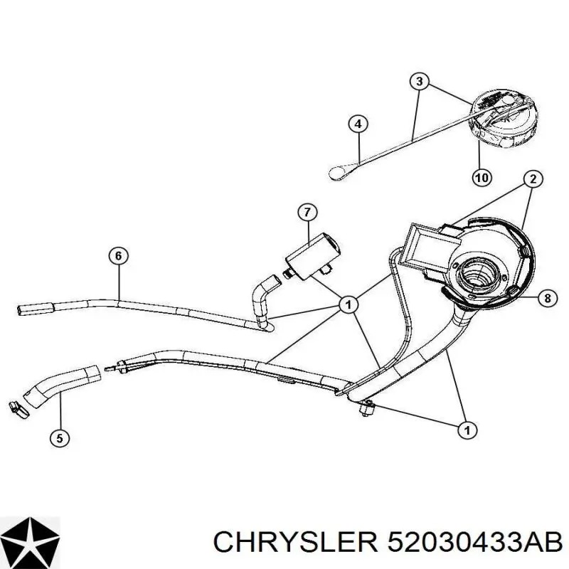 Tapa de depósito de combustible 52030433AB Chrysler