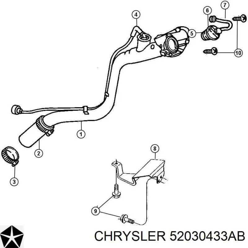 52030433AB Chrysler tapa (tapón del depósito de combustible)