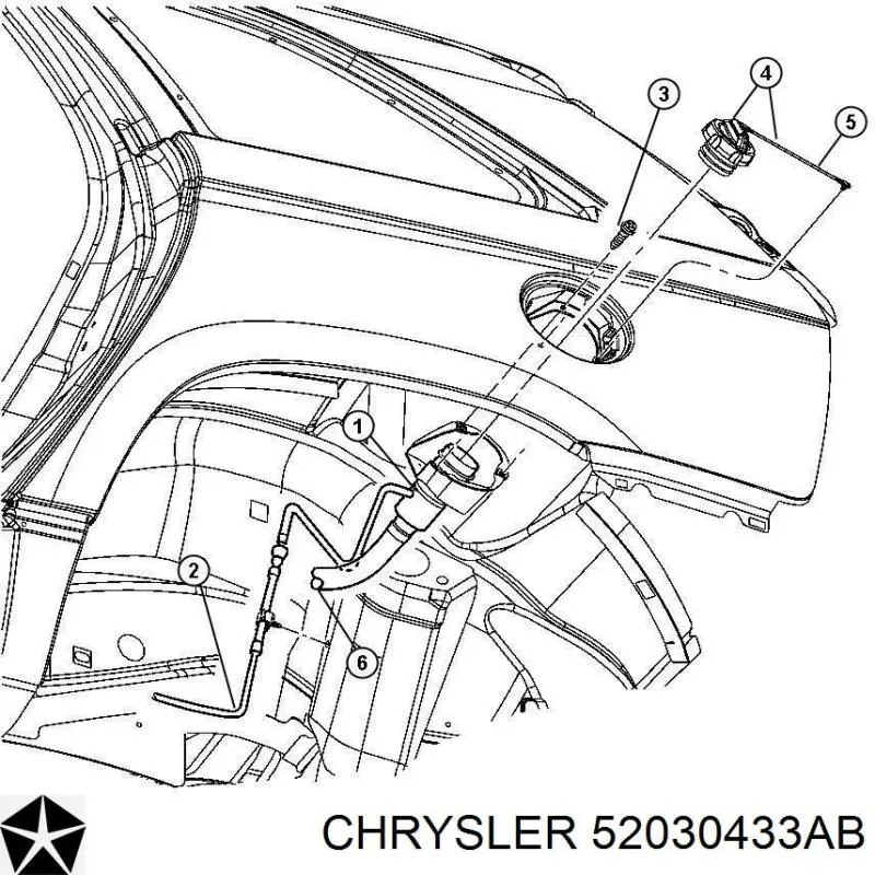 Comprar 52030433AB Chrysler Tapa de depósito de combustible