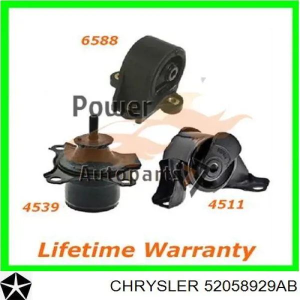 Soporte izquierdo del motor 52058929AB Chrysler
