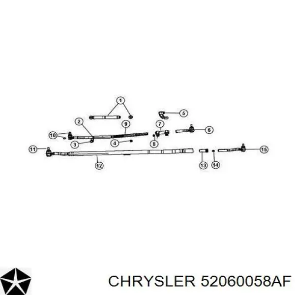 52060058AF Chrysler amortiguador de dirección