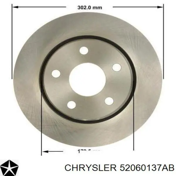 Disco de freno 52060137AB Chrysler