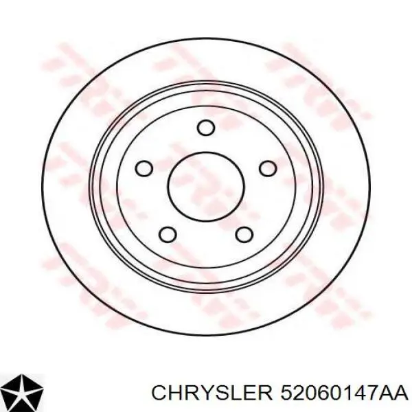 52060147AA Chrysler Freno de disco trasero
