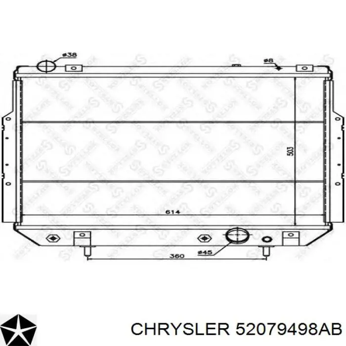 Água radiador Chrysler 52079498AB precio, desde 126,32 EUR