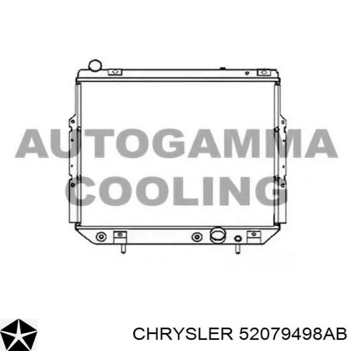 52079498AB Chrysler radiador refrigeración del motor