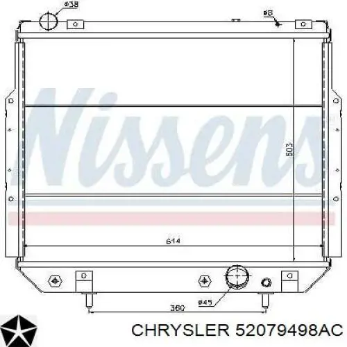 052079498AB Chrysler Refrigeración del motor