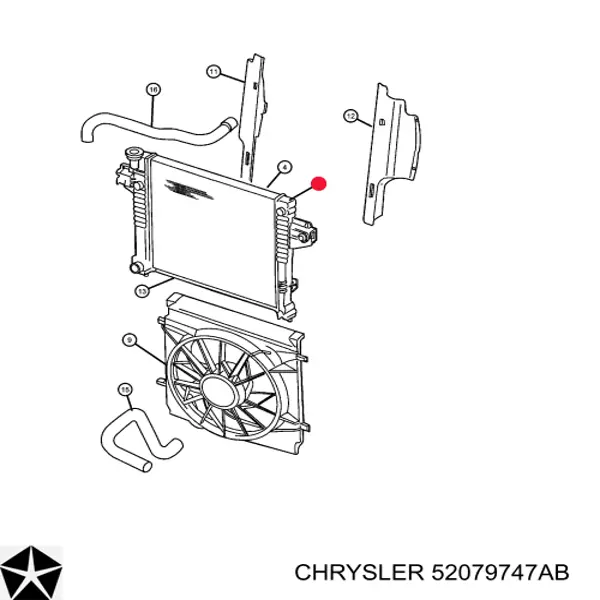 52079747AB Chrysler Refrigeración del motor