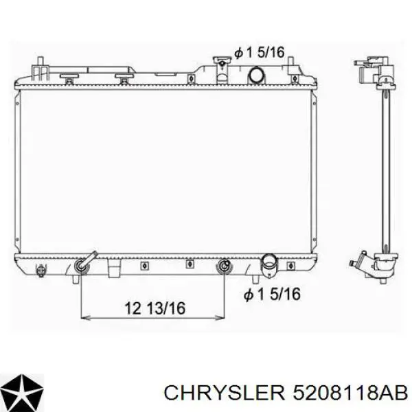 5208118AB Chrysler radiador refrigeración del motor