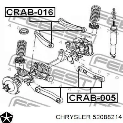 52088214 Chrysler silentblock de brazo de suspensión delantero superior