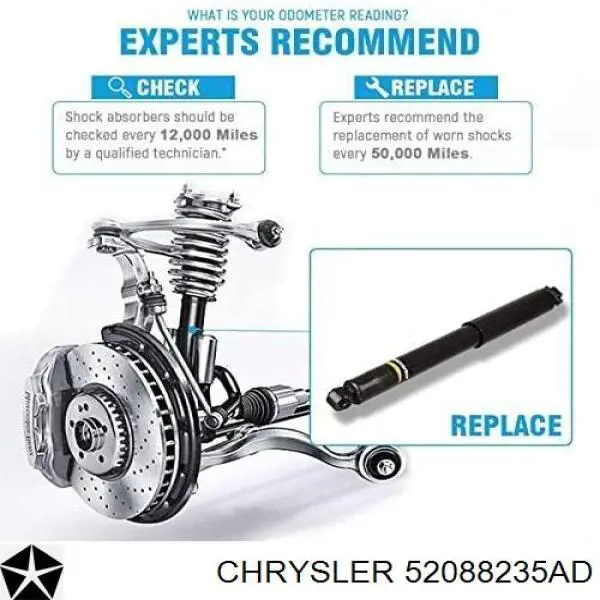 52088235AD Chrysler amortiguador trasero