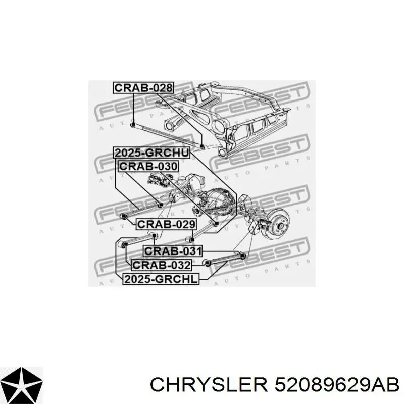 Brazo suspension inferior trasero izquierdo/derecho Jeep Grand Cherokee LIMITED 