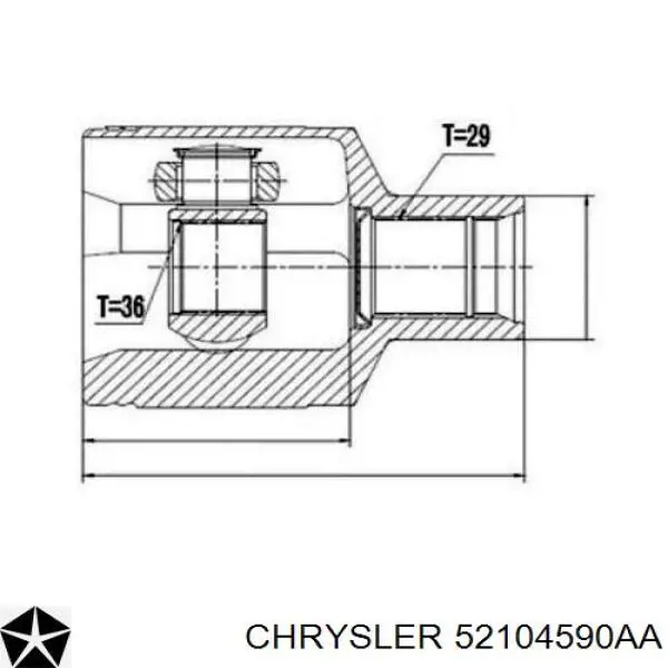 Comprar 52104590AA Chrysler Semieje delantero derecho