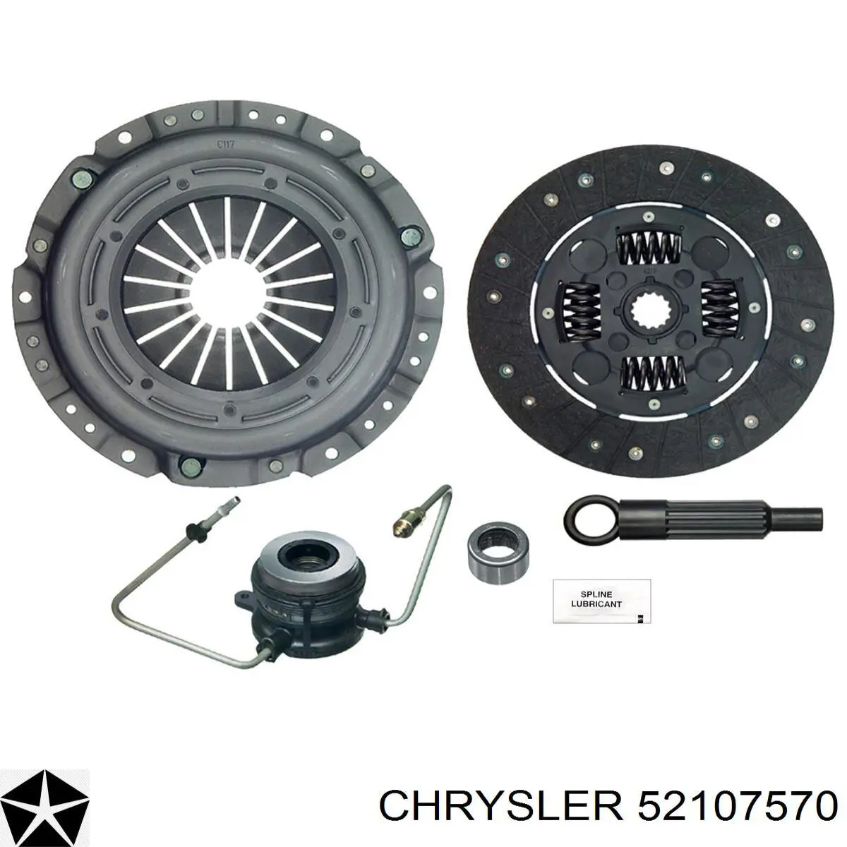 52107570 Chrysler kit de embrague (3 partes)