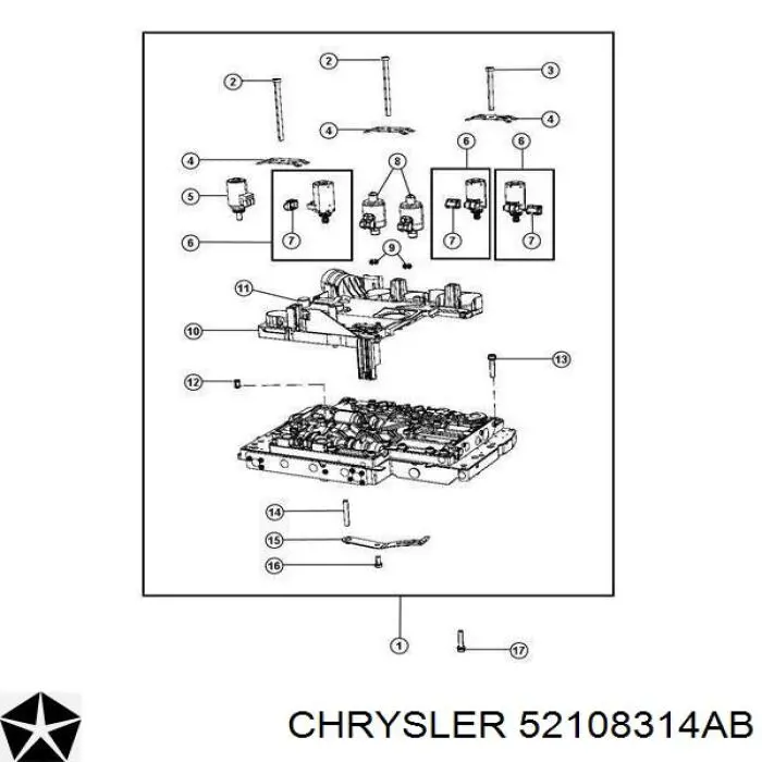 Comprar 52108314AB Chrysler Solenoide de transmisión automática