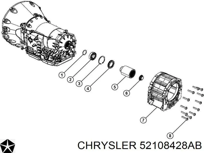 52108428AB Chrysler anillo reten caja de transmision (salida eje secundario)