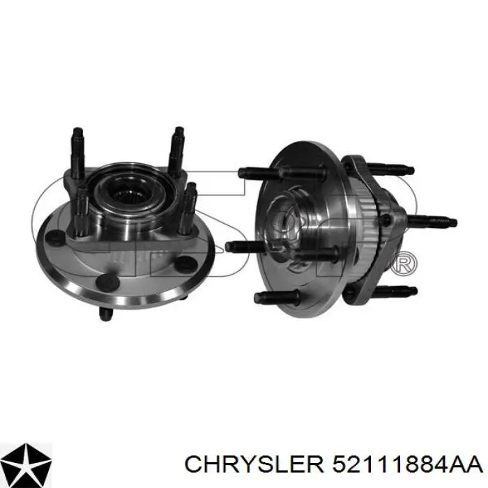 Cubo de rueda trasero 52111884AA Chrysler