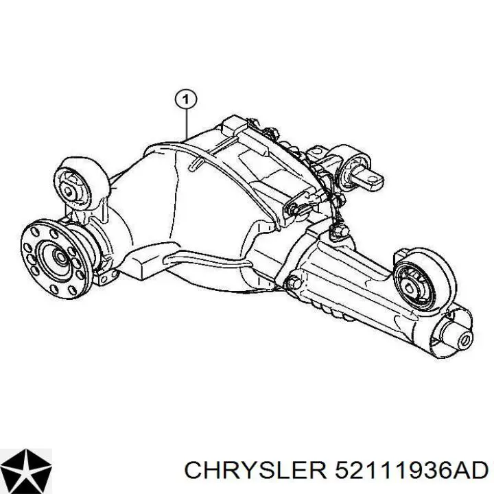 52111936AD Chrysler diferencial eje delantero