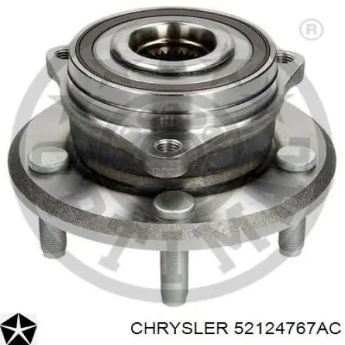 52124767AC Chrysler cubo de rueda delantero