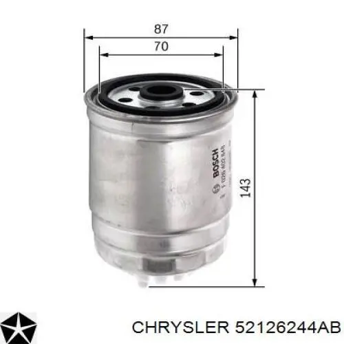 Comprar 52126244AB Chrysler Filtro diesel