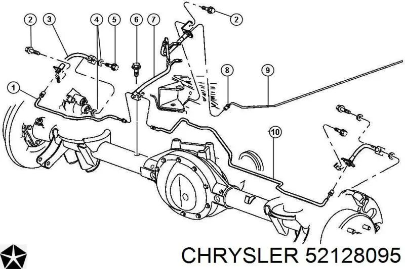 Manguera de freno trasera izquierda Chrysler 52128095 precio, desde 17,48 EUR