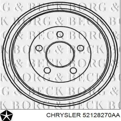 52128270AA Chrysler freno de tambor trasero