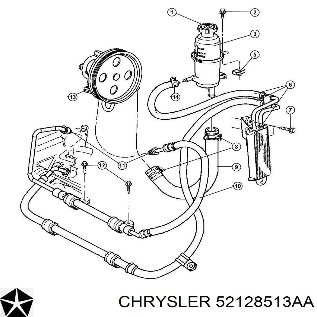 Servofreno de vacío Chrysler 52128513AA