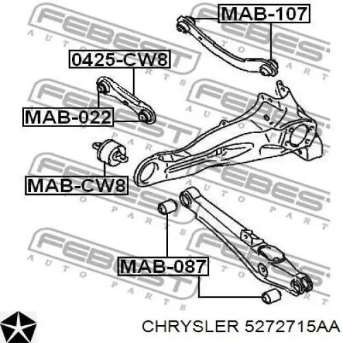 Comprar 05272715AD Chrysler Mangueta trasera izquierda
