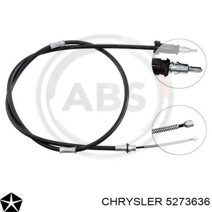 5273636 Chrysler cable de freno de mano trasero derecho/izquierdo