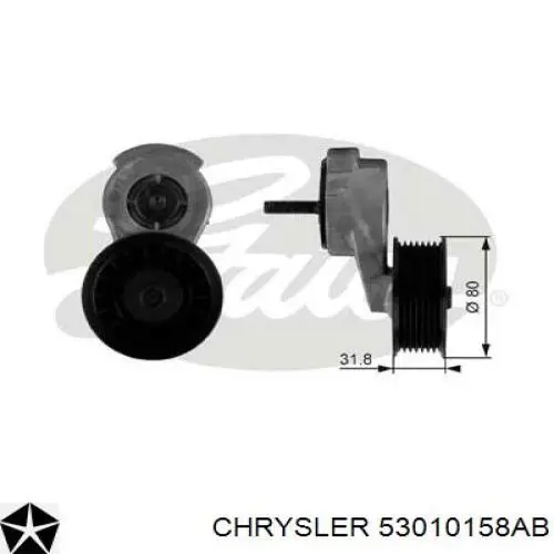 53010158AB Chrysler tensor de correa, correa poli v