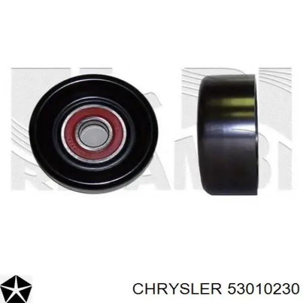 53010230 Chrysler polea inversión / guía, correa poli v