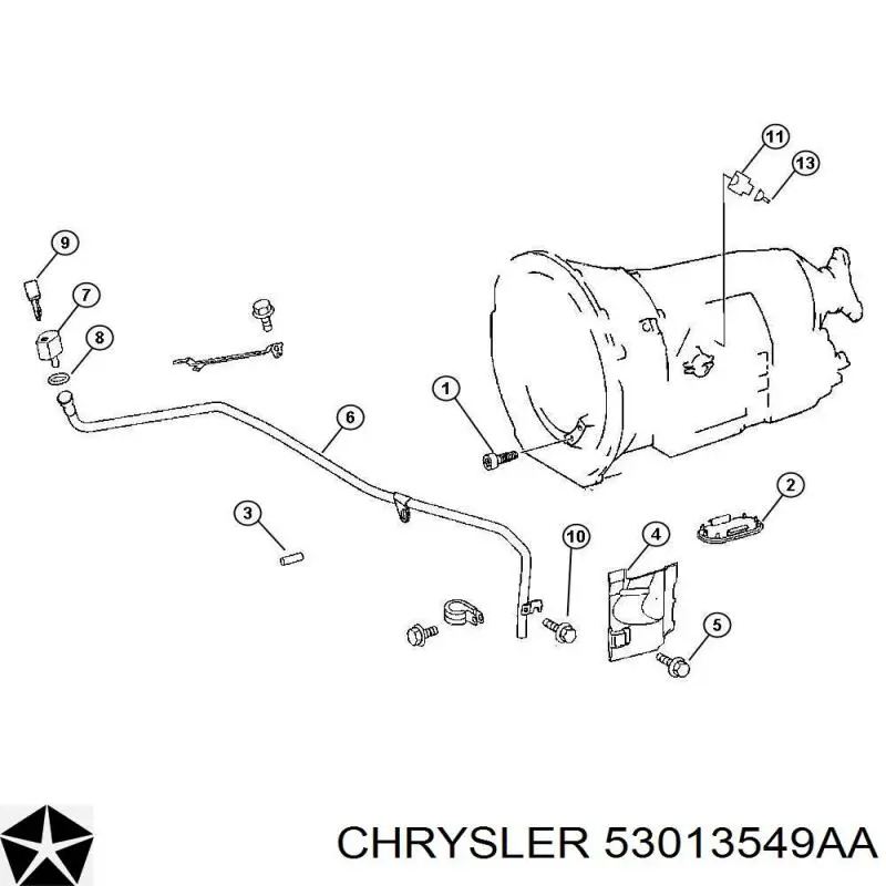 Tapón de la guía de la varilla de medición de la transmisión automática Chrysler 53013549AA precio, desde 9,80 EUR