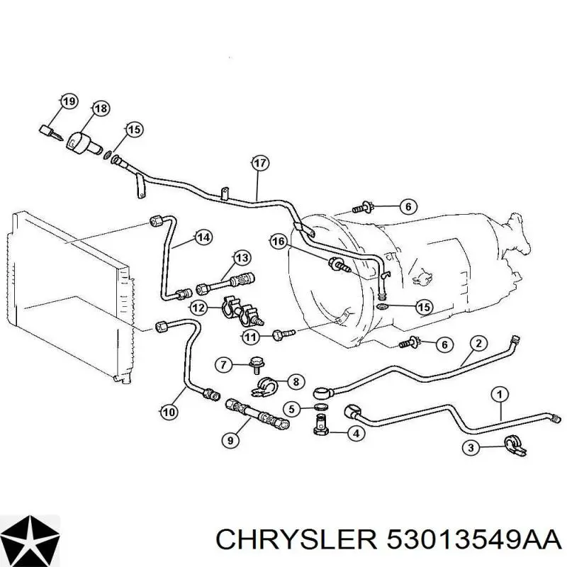 Comprar 53013549AA Chrysler Tapón de la guía de la varilla de medición de la transmisión automática