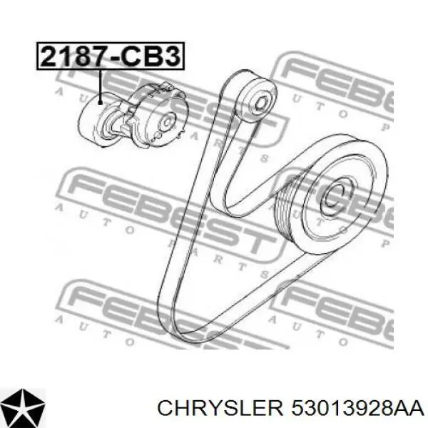 53013928AA Chrysler polea tensora correa poli v