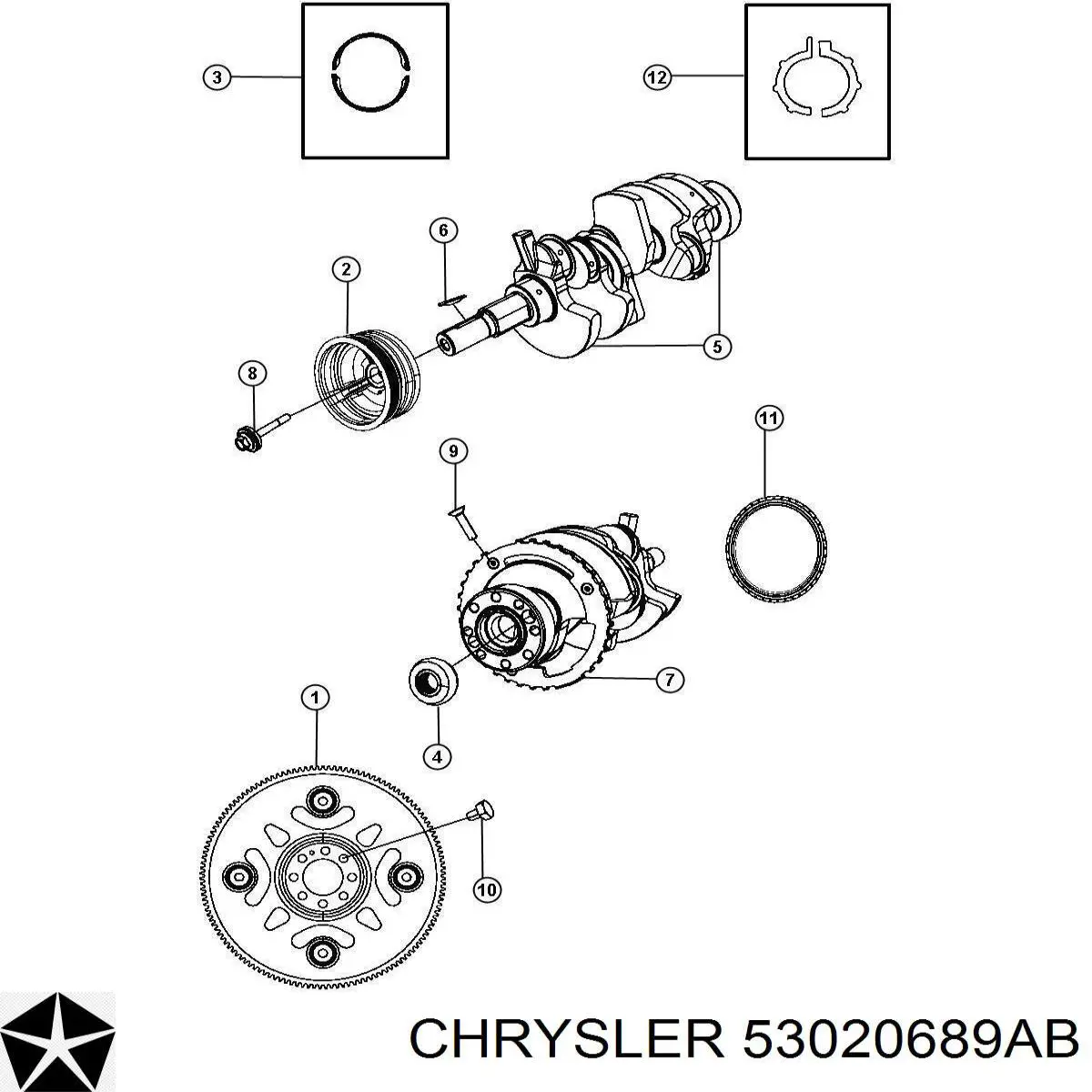 53020689AB Chrysler polea de cigüeñal