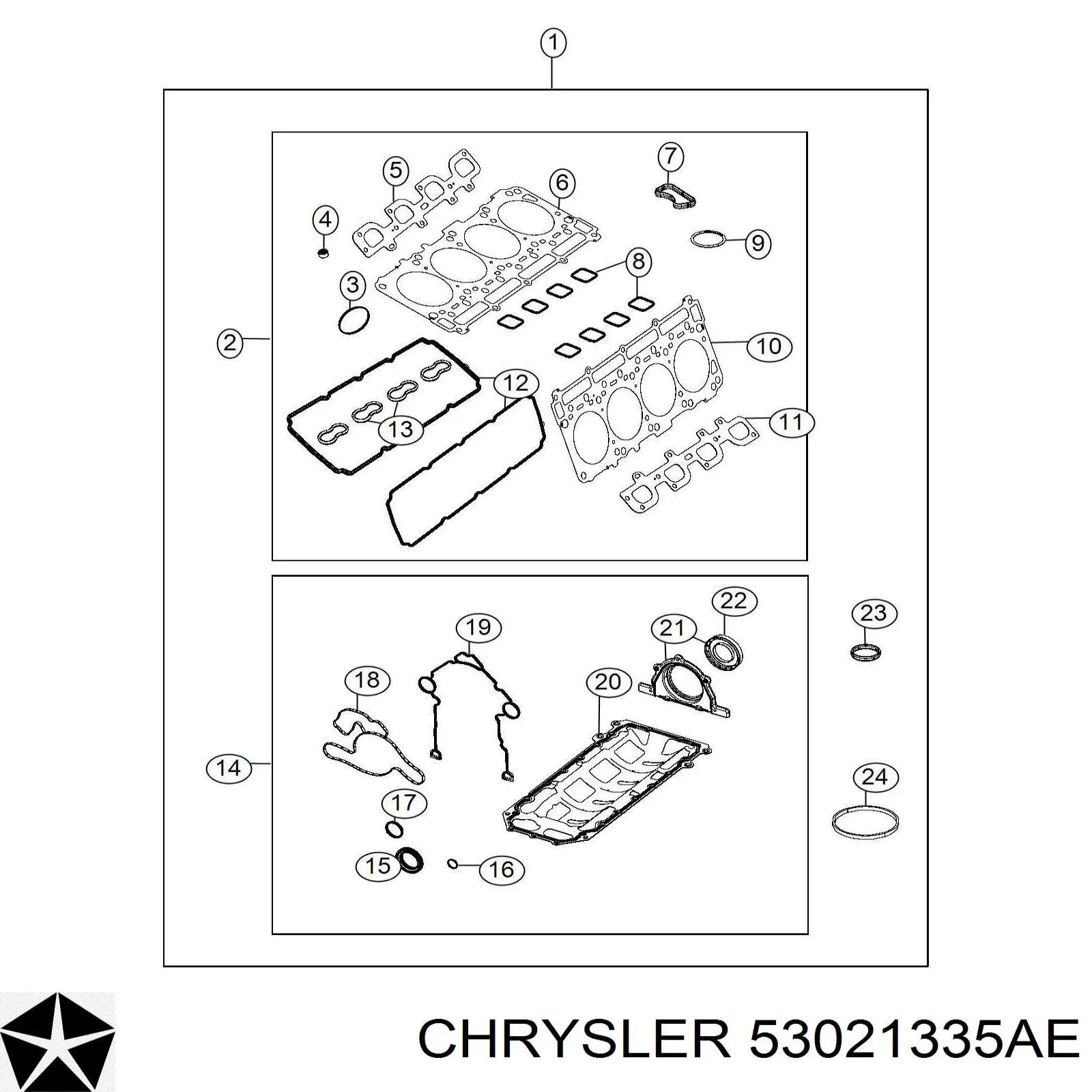 Retén del cigüeñal Chrysler 53021335AE precio, desde 9,60 EUR