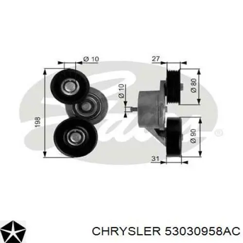 Tensor de correa poli V 53030958AC Chrysler