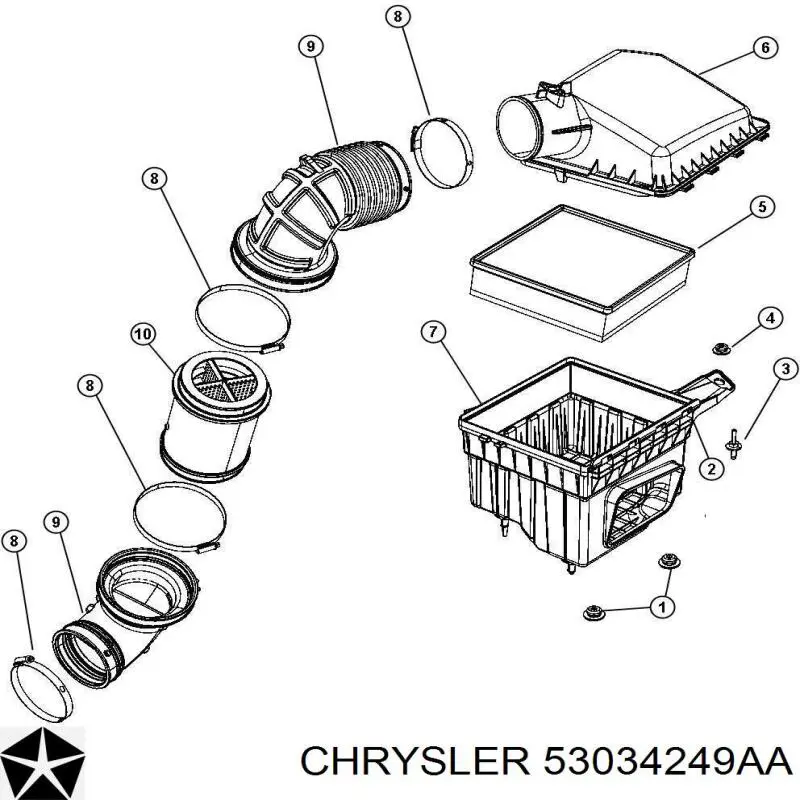 53034249AA Chrysler filtro de aire