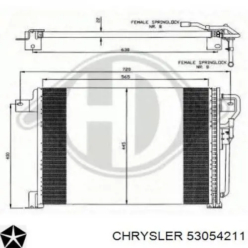 Condensador aire acondicionado Jeep Grand Cherokee 1 Z