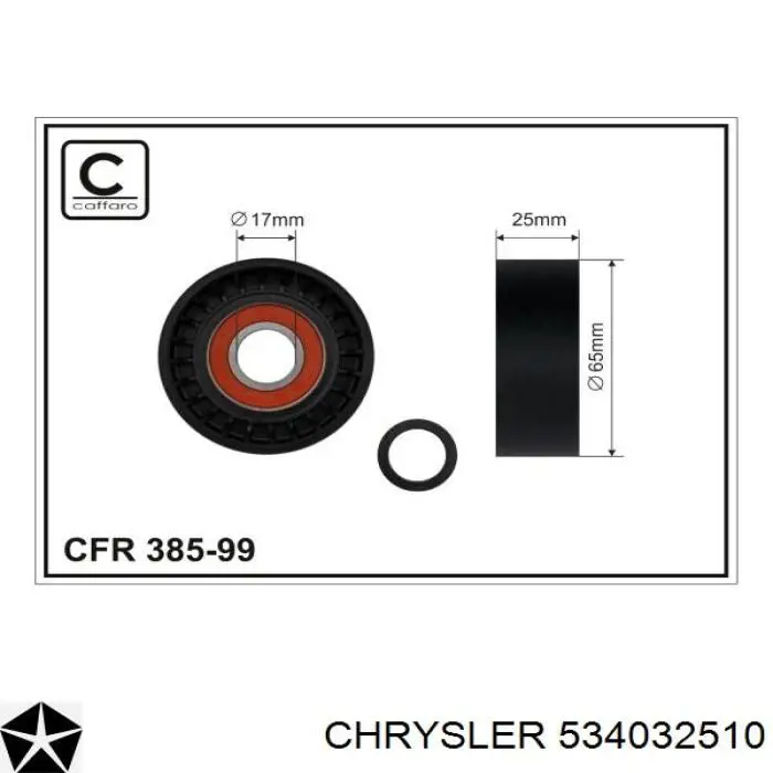 534 0325 10 Chrysler tensor de correa poli v
