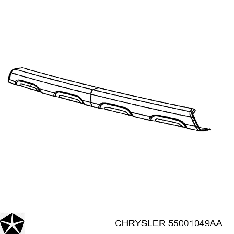 55001049AA Chrysler listón embellecedor/protector, parachoques trasero central