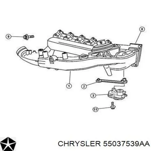 55037539AA Chrysler motor eléctrico, ventilador habitáculo