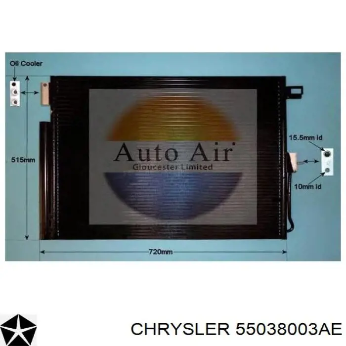 Comprar 55038003AE Chrysler Condensador de aire acondicionado
