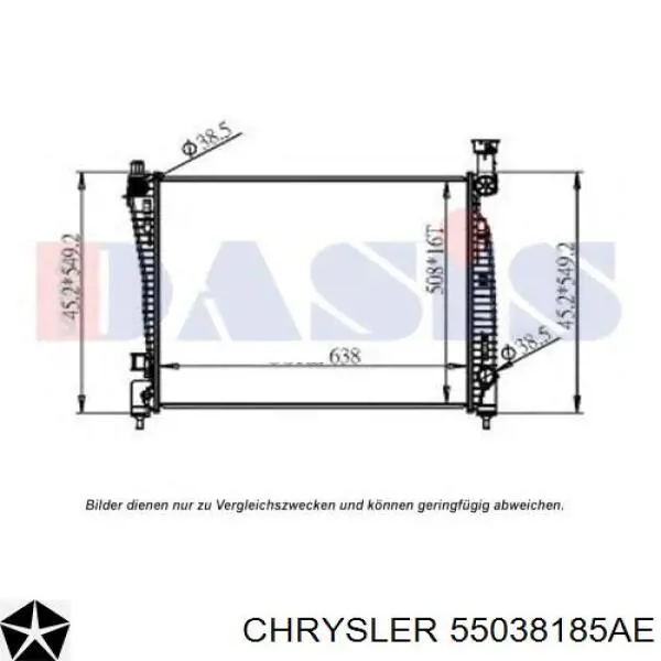 55038185AE Chrysler radiador